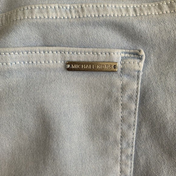 Michael Kors Izzy Cropped Skinny  Women Capri Size 8 Light Blue Mid Rise Calves - Picture 11 of 14